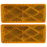 3-1/8" Rectangular Stick On Reflector - Trailers, Trucks, Automobiles, Mail Boxes, Boats, SUV's, RV's, Industrial Strong Adhesive DOT/SAE Approved